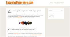 Desktop Screenshot of capsulasnespresso.com